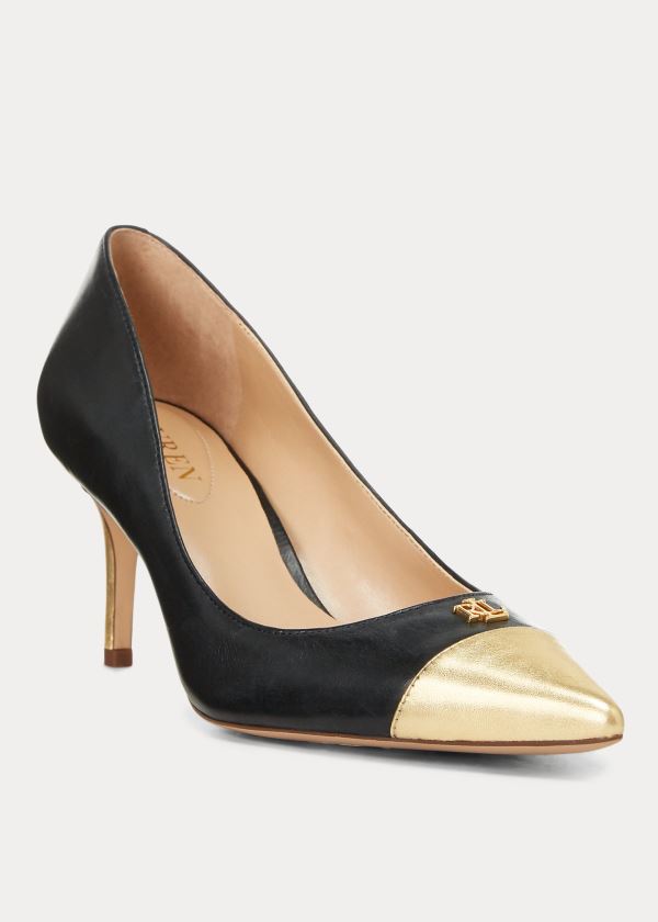 Ralph Lauren Lanette Læder Toe-Cap Pumps Dame Danmark (CFNGL8192)